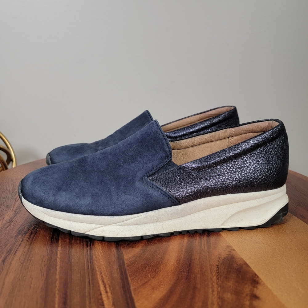 Naturalizer Blue Suede Leather Slip-On Women's Shoes Size 8 Slip On Sneakers - Picture 6 of 15